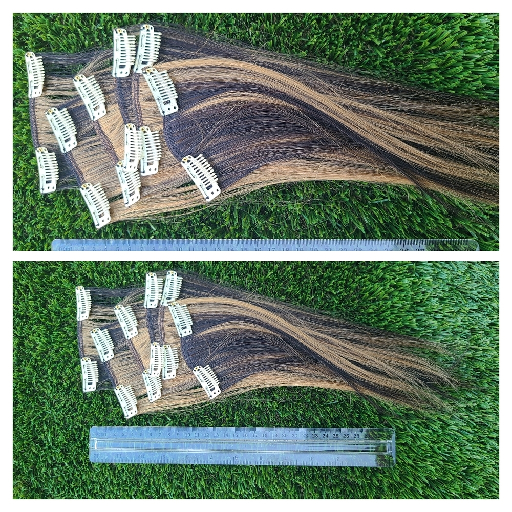 12 inch Clip in hair Extensions 🌟 Brand New 6 pcs 🌱 Great for Highlights